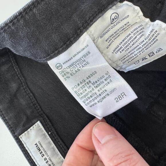 Adriano Goldschmied Jeans Womens 28 Black Legging Super Skinny Ankle Raw Hem - Picture 5 of 9